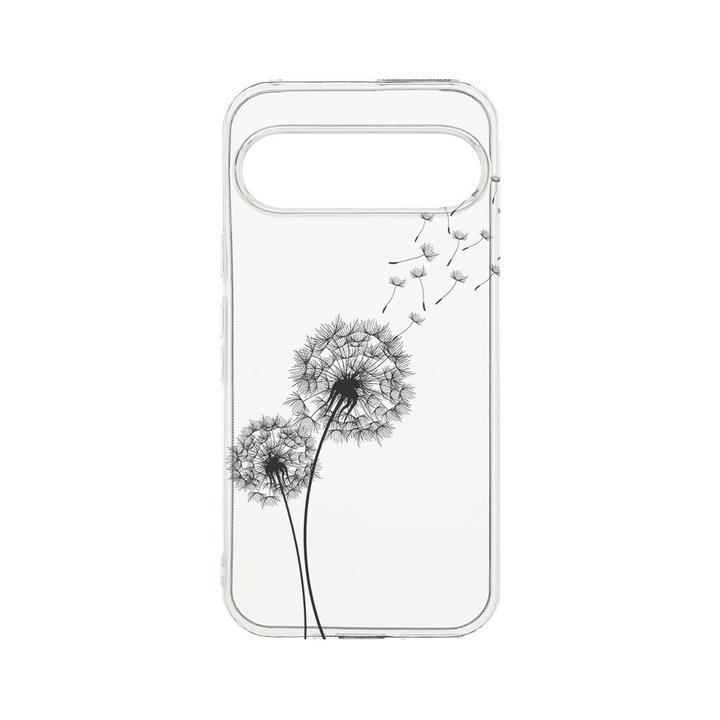 BestCase® Husa Clear Silicon 2MM, Compatibila Cu Google Pixel 9 Pro, Dandelion, Antisoc, Protectie Camera, T 22