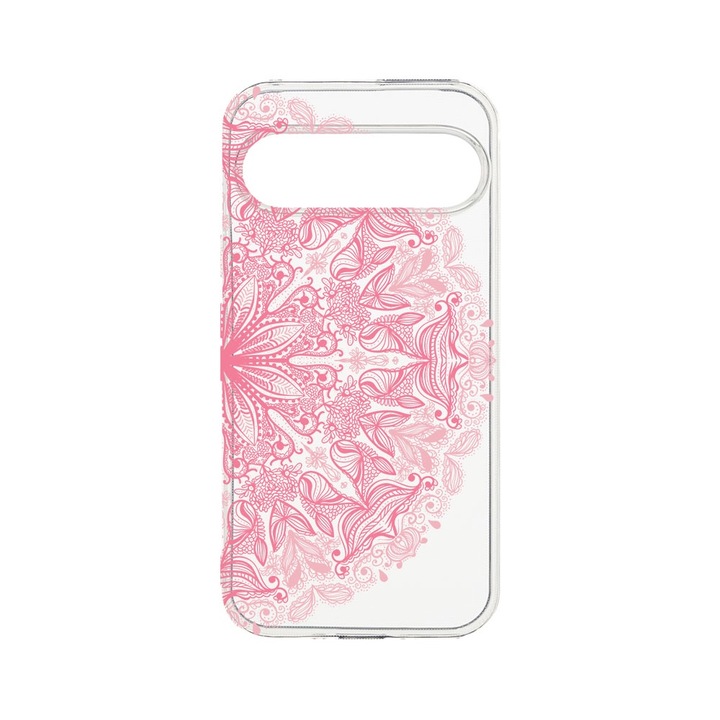 BestCase® Husa Clear Silicon 2MM, Compatibila Cu Google Pixel 9 Pro, Lace Pink, Antisoc, Protectie Camera, T 21