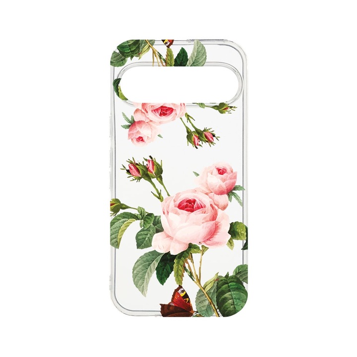 BestCase® Husa Clear Silicon 2MM, Compatibila Cu Google Pixel 9 Pro, Rose, Antisoc, Protectie Camera, T 172