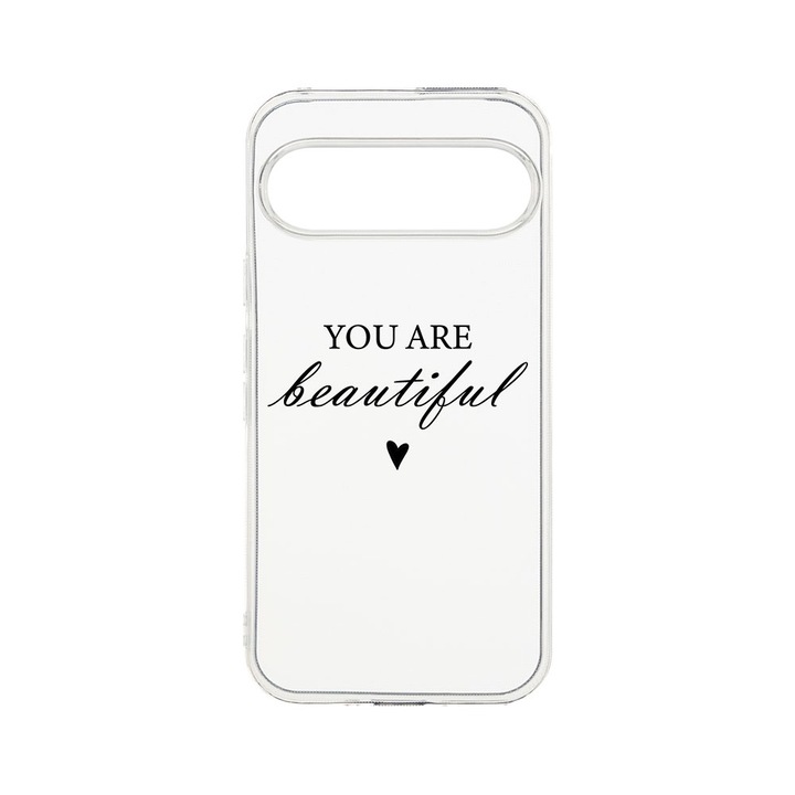 BestCase® Husa Clear Silicon 2MM, Compatibila Cu Google Pixel 9, You Are Beautiful, Antisoc, Protectie Camera, T 477