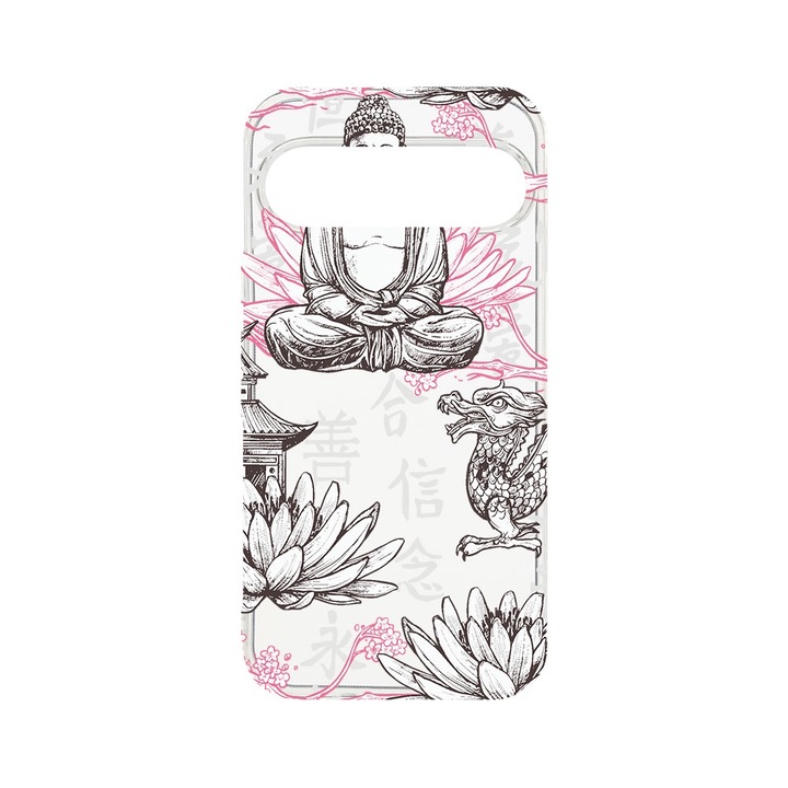 BestCase® Husa Clear Silicon 2MM, Compatibila Cu Google Pixel 9, Buddha, Antisoc, Protectie Camera, T 768