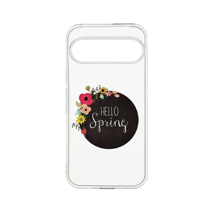 BestCase® Husa Clear Silicon 2MM, Compatibila Cu Google Pixel 9, Hello Spring, Antisoc, Protectie Camera, T 684