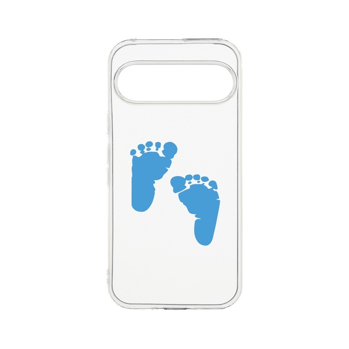 BestCase® Husa Clear Silicon 2MM, Compatibila Cu Google Pixel 9, Boy Feet Print, Antisoc, Protectie Camera, T 960