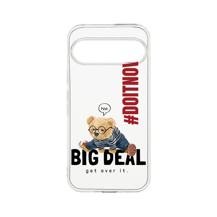 BestCase® Husa Clear Silicon 2MM, Compatibila Cu Google Pixel 9 Pro, Do It Now Teddy, Antisoc, Protectie Camera, T 928