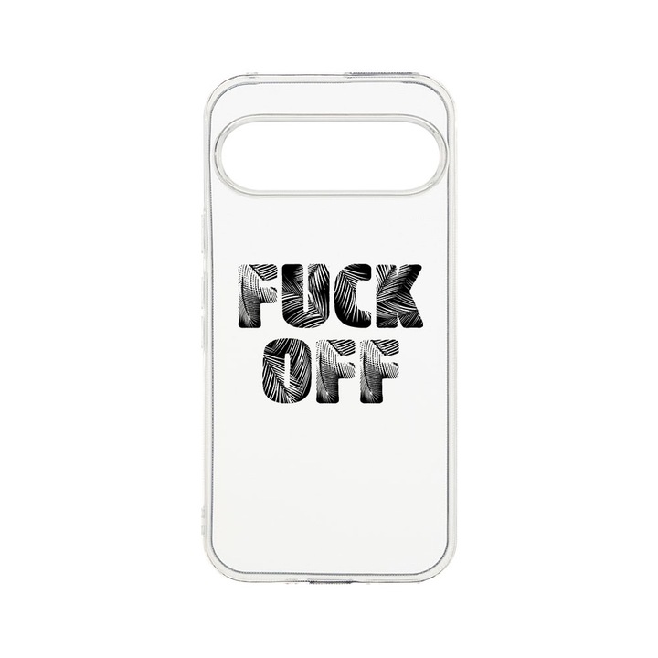 BestCase® Husa Clear Silicon 2MM, Compatibila Cu Google Pixel 9 Pro, FU Off, Antisoc, Protectie Camera, T 139