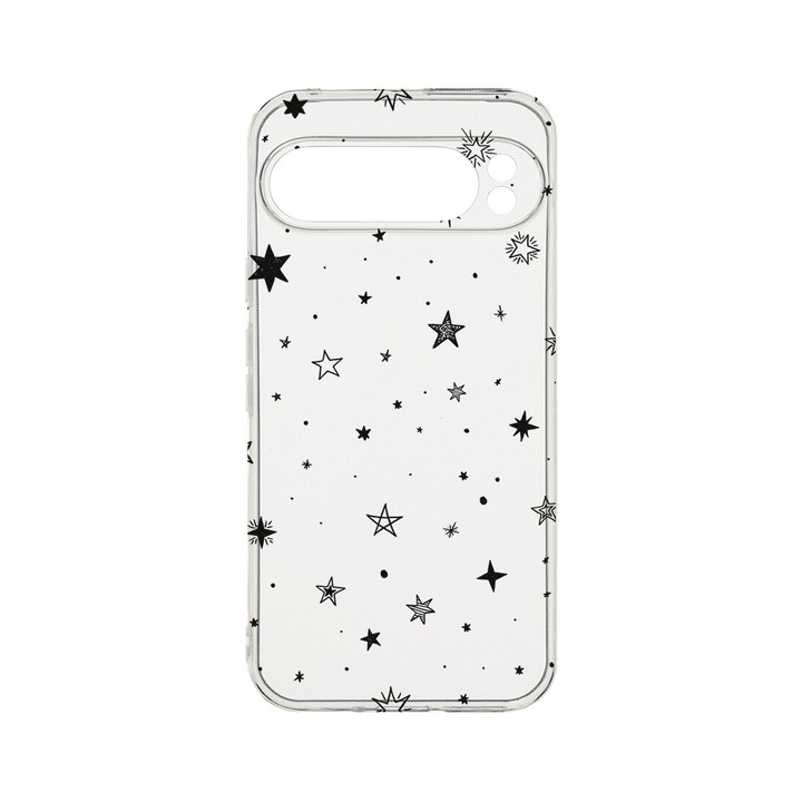BestCase® Husa Clear Silicon 2MM, Compatibila Cu Google Pixel 9 Pro XL, Stars, Antisoc, Protectie Camera, T 143