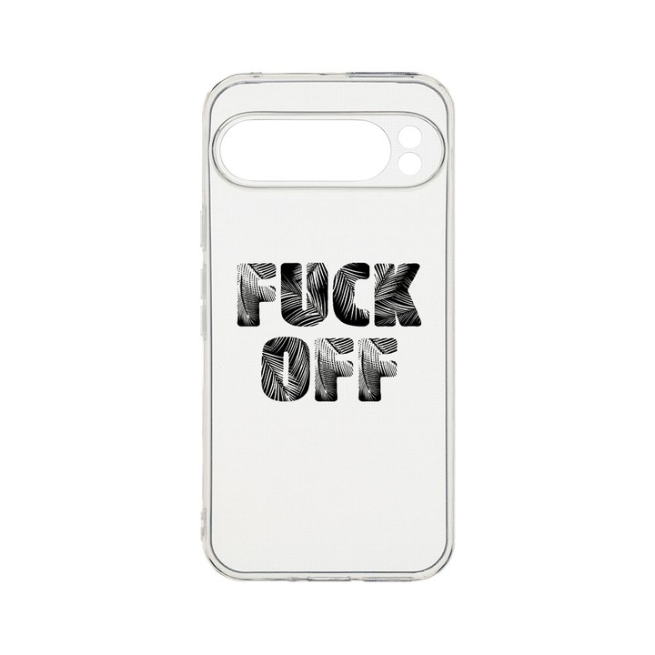 BestCase® Husa Clear Silicon 2MM, Compatibila Cu Google Pixel 9 Pro XL, FU Off, Antisoc, Protectie Camera, T 139