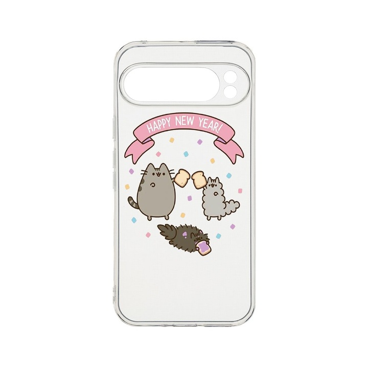 BestCase® Husa Clear Silicon 2MM, Compatibila Cu Google Pixel 9 Pro XL, Happy New Year, Antisoc, Protectie Camera, T 356