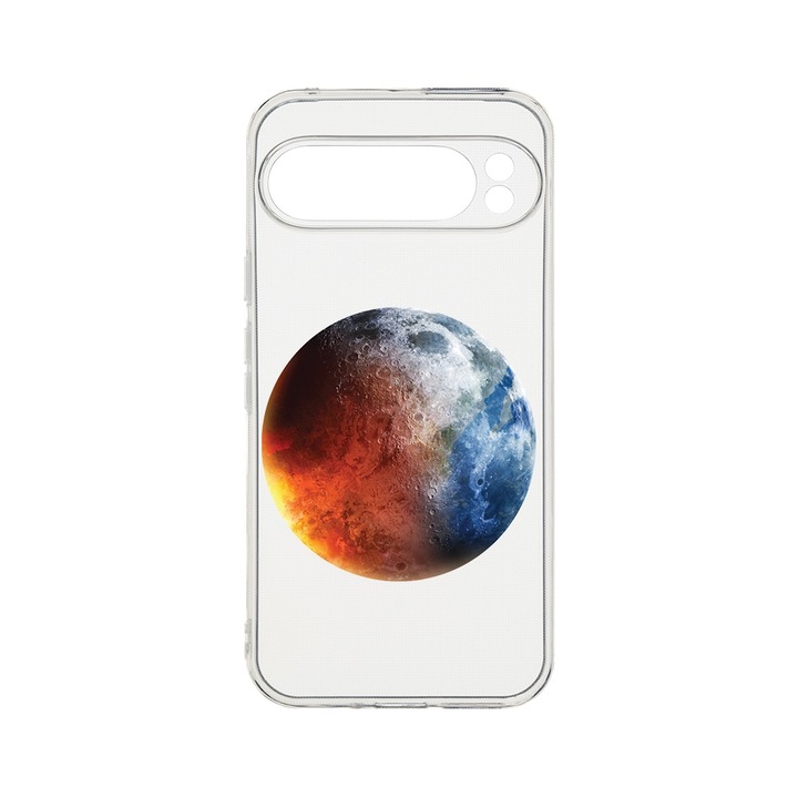 BestCase® Husa Clear Silicon 2MM, Compatibila Cu Google Pixel 9 Pro XL, Earth, Antisoc, Protectie Camera, T 948