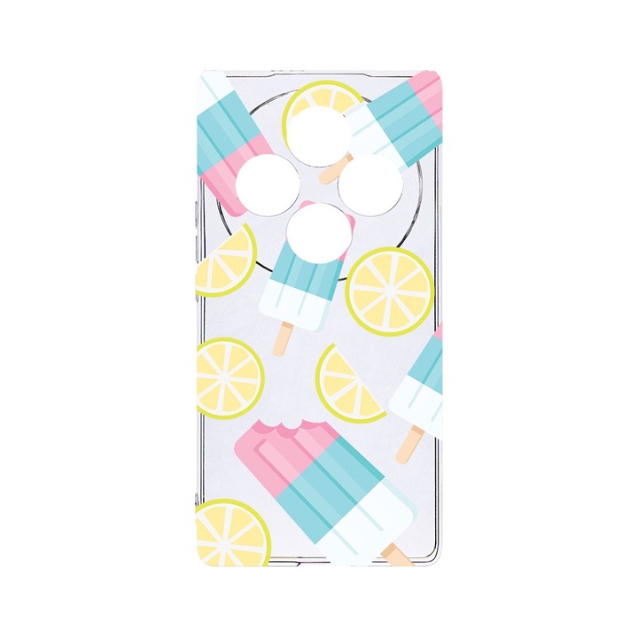 BestCase® Husa Clear Silicon 2MM, Compatibila Cu OPPO Reno12 FS / Reno12 F, Ice Cream, Antisoc, Protectie Camera, T 65