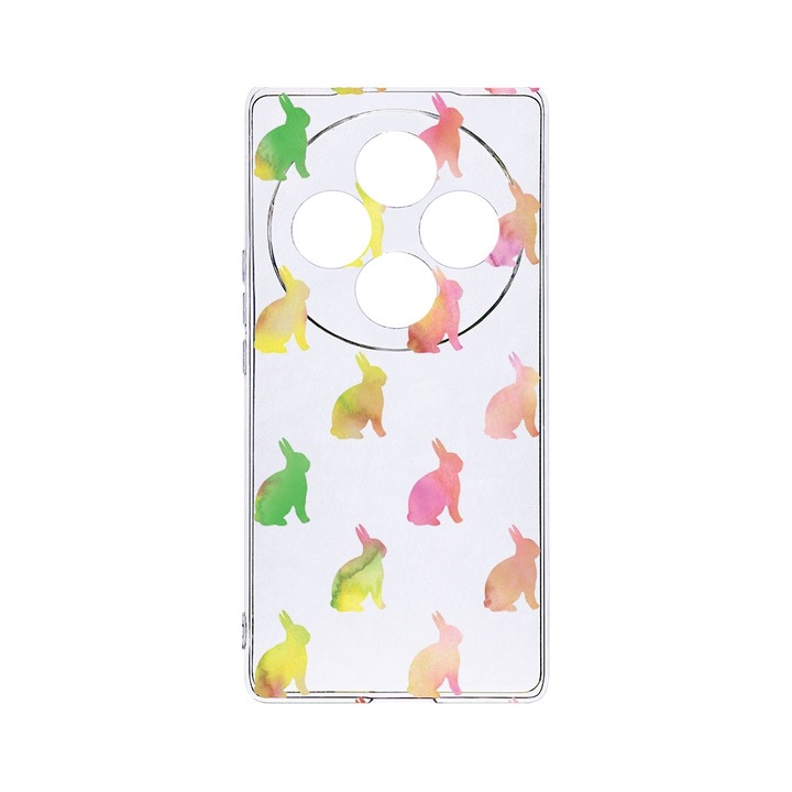 BestCase® Husa Clear Silicon 2MM, Compatibila Cu OPPO Reno12 F / Reno12 FS, Cool Rabbits, Antisoc, Protectie Camera, T 695