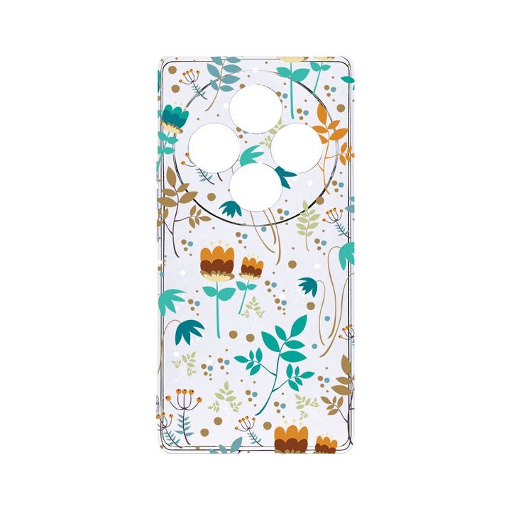 BestCase® Husa Clear Silicon 2MM, Compatibila Cu OPPO Reno12 F / Reno12 FS, Spring Flowers, Antisoc, Protectie Camera, T 28