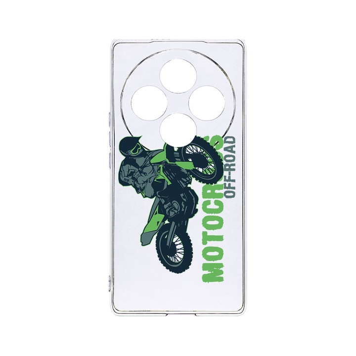 BestCase® Husa Clear Silicon 2MM, Compatibila Cu OPPO Reno12 FS / Reno12 F, Motocross, Antisoc, Protectie Camera, T 819