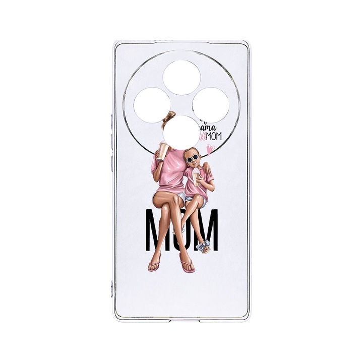 BestCase® Husa Clear Silicon 2MM, Compatibila Cu OPPO Reno12 F / Reno12 FS, Girl Mom Mama of Drama, Antisoc, Protectie Camera, T 558