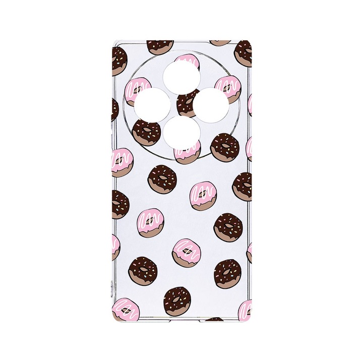 BestCase® Husa Clear Silicon 2MM, Compatibila Cu OPPO Reno12 FS / Reno12 F, Donuts, Antisoc, Protectie Camera, T 667