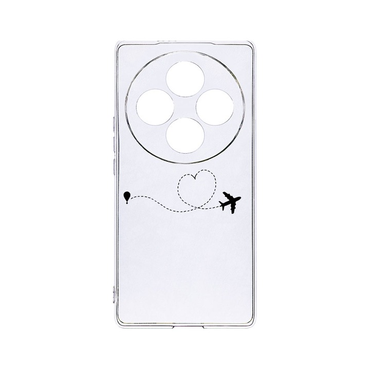 BestCase® Husa Clear Silicon 2MM, Compatibila Cu OPPO Reno12 F / Reno12 FS, Love To Travel, Antisoc, Protectie Camera, T 746