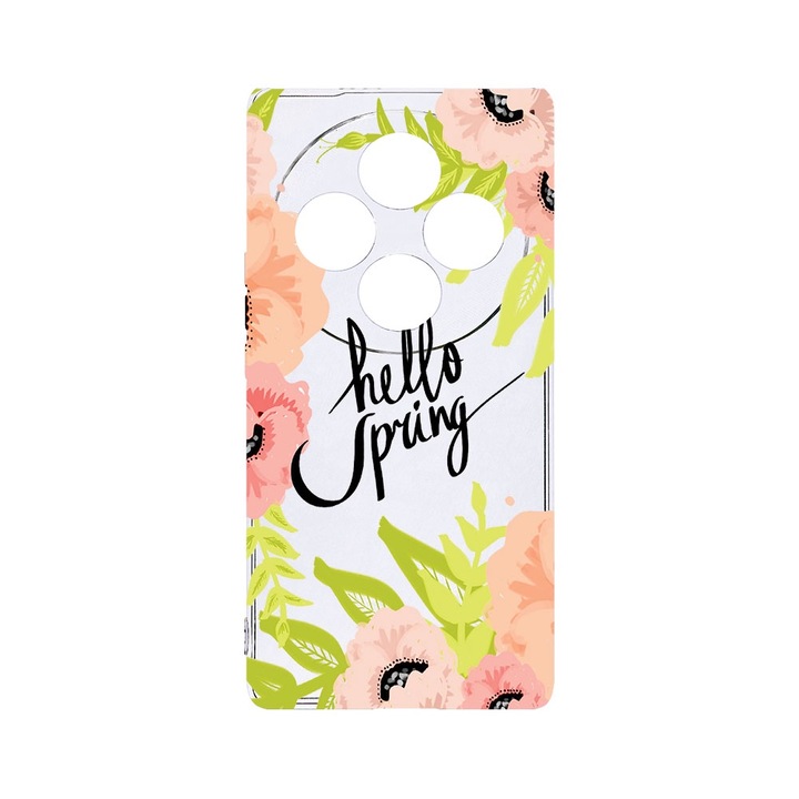 BestCase® Husa Clear Silicon 2MM, Compatibila Cu OPPO Reno12 FS / Reno12 F, Hello Spring, Antisoc, Protectie Camera, T 685