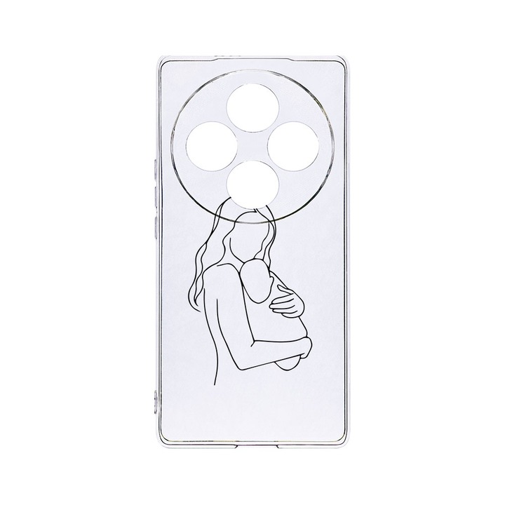 BestCase® Husa Clear Silicon 2MM, Compatibila Cu OPPO Reno12 F / Reno12 FS, Mother Love, Antisoc, Protectie Camera, T 747