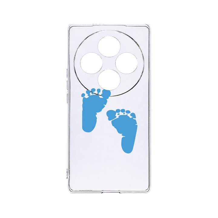 BestCase® Husa Clear Silicon 2MM, Compatibila Cu OPPO Reno12 F / Reno12 FS, Boy Feet Print, Antisoc, Protectie Camera, T 960