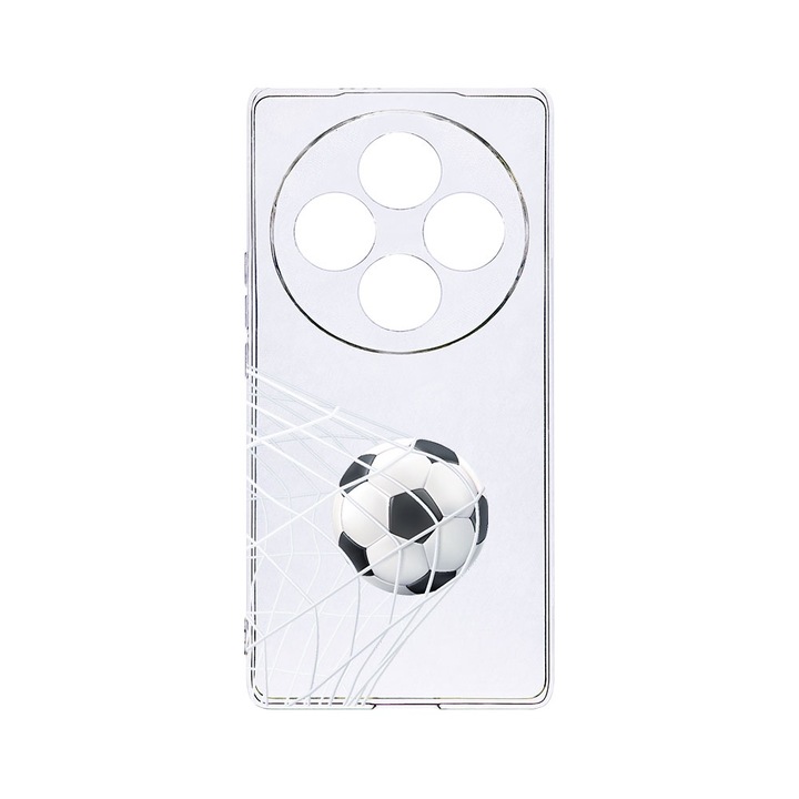 BestCase® Husa Clear Silicon 2MM, Compatibila Cu OPPO Reno12 F / Reno12 FS, Football - Goooaaall, Antisoc, Protectie Camera, T 775