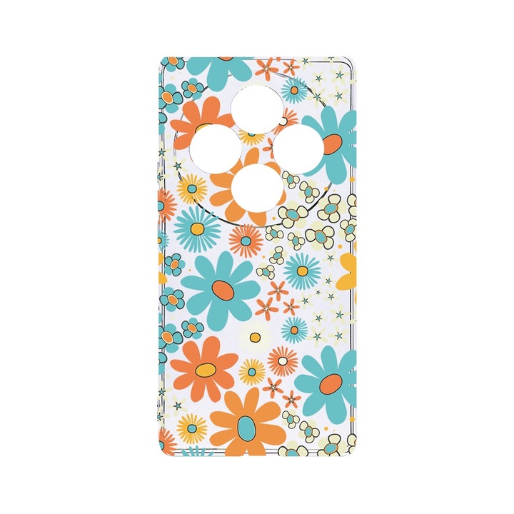 BestCase® Husa Clear Silicon 2MM, Compatibila Cu OPPO Reno12 FS / Reno12 F, Spring Flowers, Antisoc, Protectie Camera, T 967