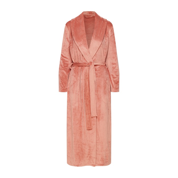 Halat de baie Esotiq Joice, castaniu, fara gluga, S