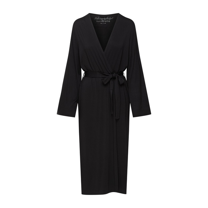 Halat de baie dama Juliette - negru M negru
