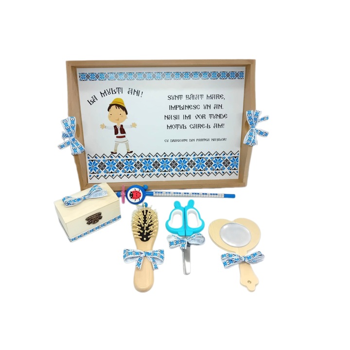 Set tava pentru taierea motului, 6 piese, personalizat motive traditionale