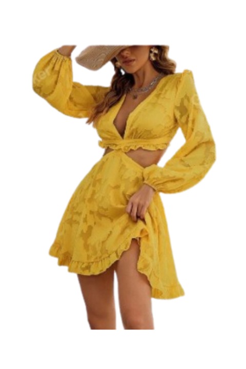 Рокля с отворен гръб Glamaker, размер S, Жакардова