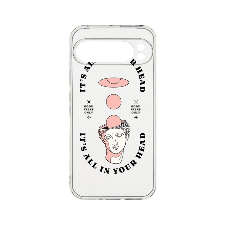 BestCase® Husa Clear Silicon 2MM, Compatibila Cu Google Pixel 9 Pro XL, It's All In You Head, Antisoc, Protectie Camera, T 910