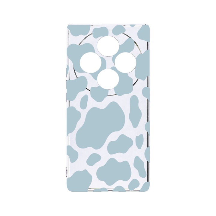 BestCase® Husa Clear Silicon 2MM, Compatibila Cu OPPO Reno12 F / Reno12 FS, Blue Cow, Antisoc, Protectie Camera, T 788