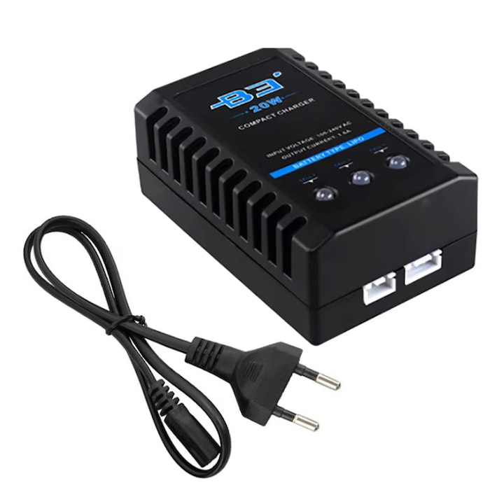 Imax B3 20W зарядно за 2S-3S LiPo/LiIon батерии, 1.6A, 7.4V-11.1V, Черно