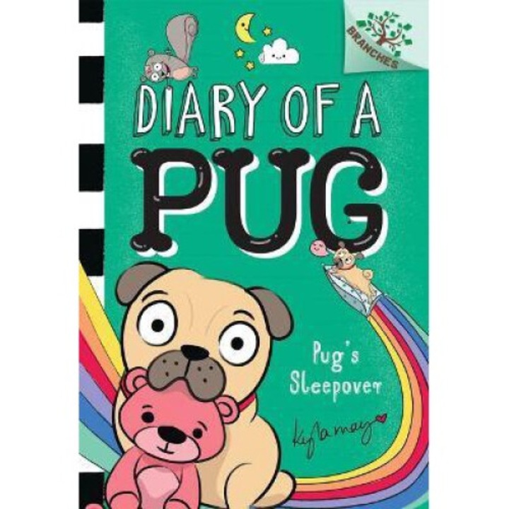 Pug's Sleepover: A Branches Book (diary Of A Pug #6) (library Edition) - Kyla May