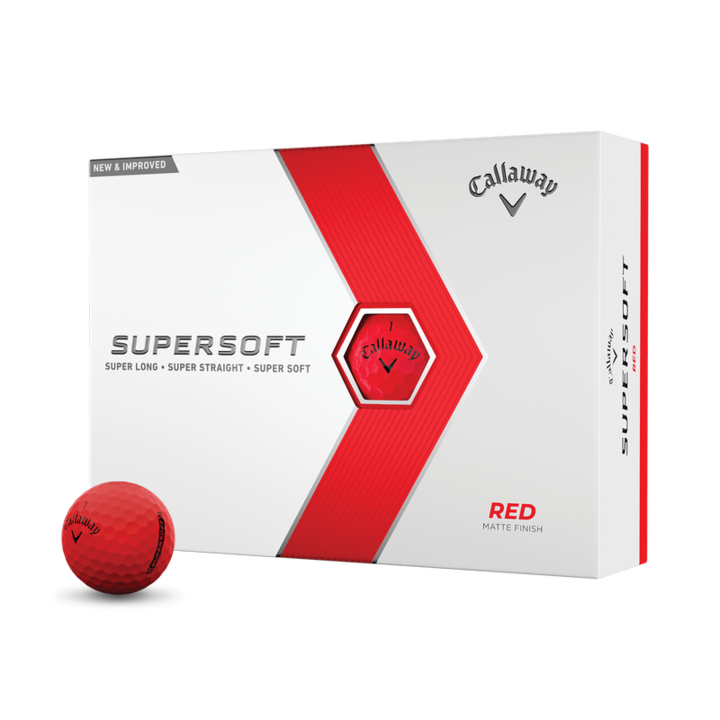 12 Callaway Supersoft Red golflabdát tartalmazó csomag