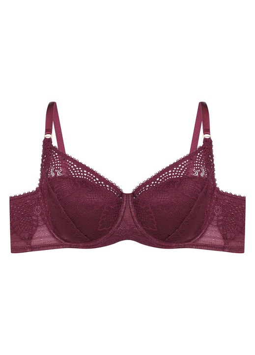 Sutien captusit Esotiq Marvela, violet, dantela, insertii din plasa