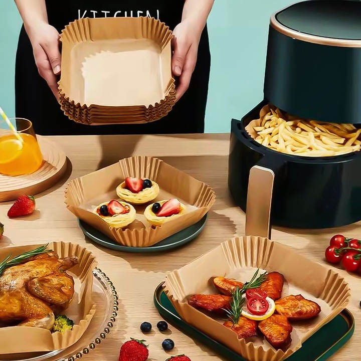 Хартия за печене Air fryer, квадратна - 20 см