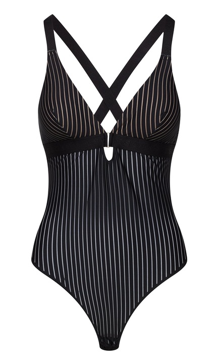 Body dama Esotiq bumbac negru si auriu