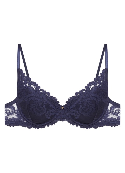 Sutien push-up Lynn , Esotiq, Dantela, Floral, Bleumarin