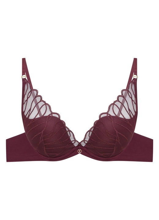 Sutien push-up, Esotiq, Bumbac, Model Olyvia, Mov inchis