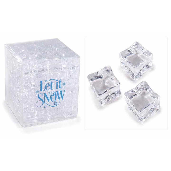 Set 80 cuburi gheata decorativa 2x2x2 cm