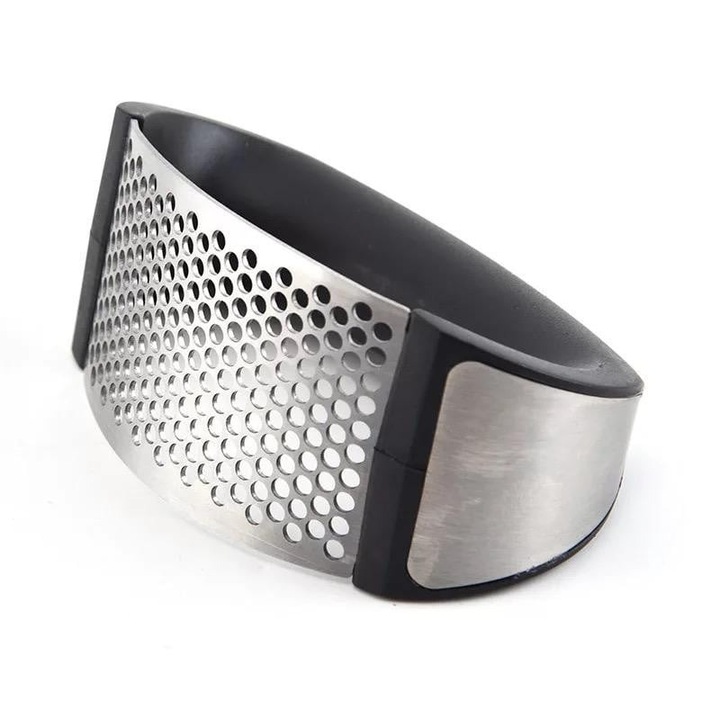 Antbro® kézi fém fokhagymaprés, ergonomikus műanyag fogantyúval, 10.7 x 5 x 7 cm