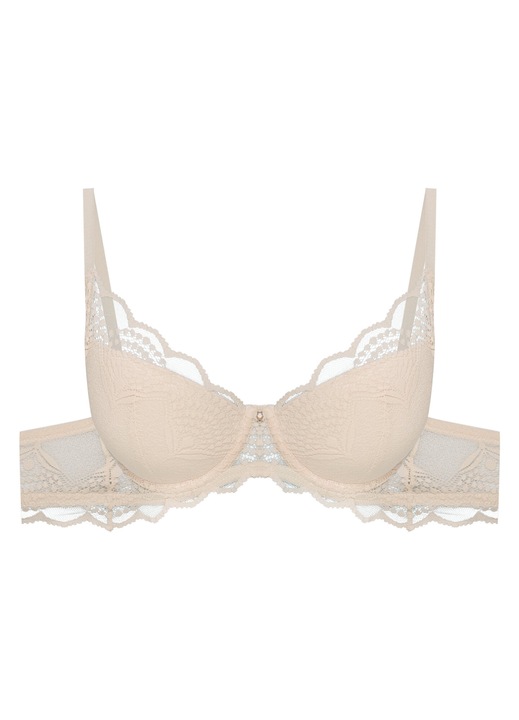 Sutien push-up, Esotiq, Bumbac/Dantela, Model Song, Bej