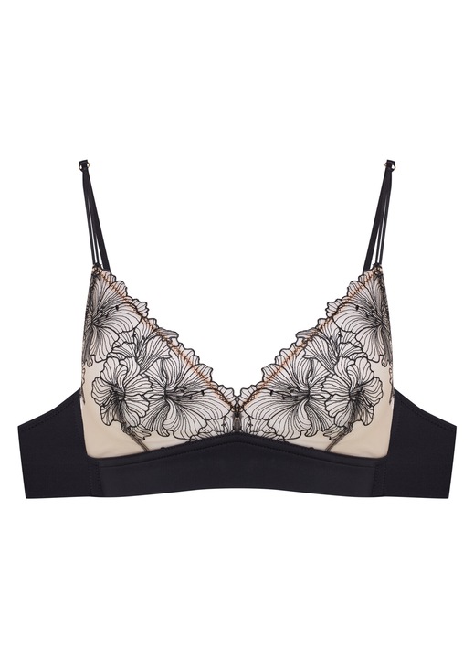 Sutien triunghi Zuzya, Esotiq, Mesh, Negru/Bej