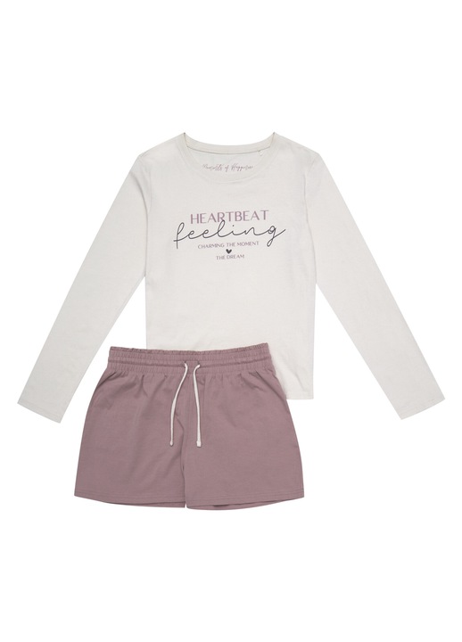 Pijamale de dama Henderson bumbac, alb