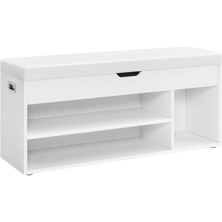VASAGLE cipős pad, 12 rekeszes, rusztikus barna színű, 30,3x104x48 cm