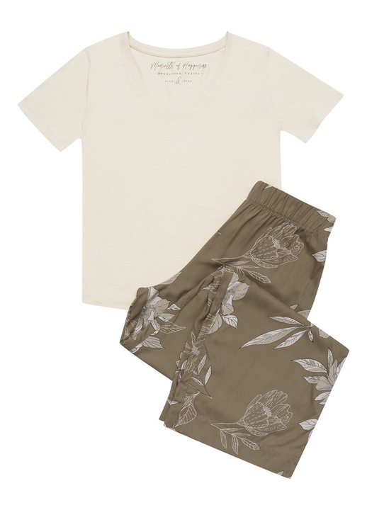 Pijamale de dama Henderson viscoza, verde, L INTL