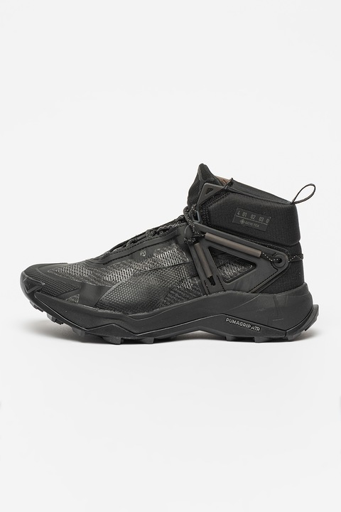 Puma, Pantofi mid-high pentru drumetii Explore NIRTO Gore-Tex, Negru/Gri inchis