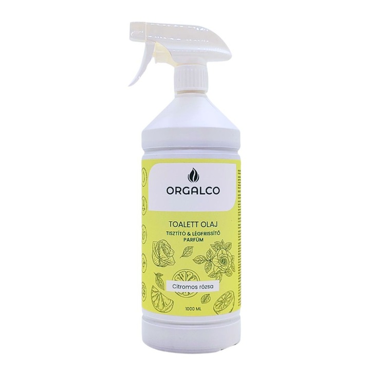 Orgalco Toalett olaj tisztító és légfrissítő parfüm Citromos rózsa 1 liter szórófejes