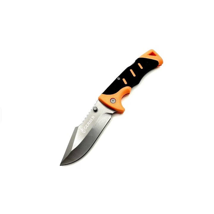 Bear Grylls kés kézi nyitással, fekete tok, Pnetru Camping, 22 cm, Dalimag