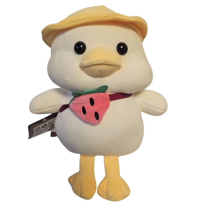 Ratusca din Plus cu Palarie Galbena, 35cm